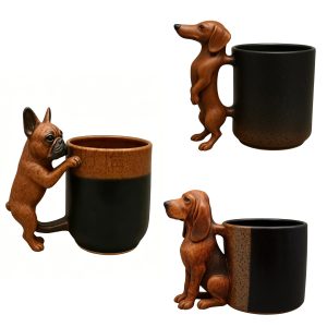 3D Handmade Dachshund Mug Ceramic