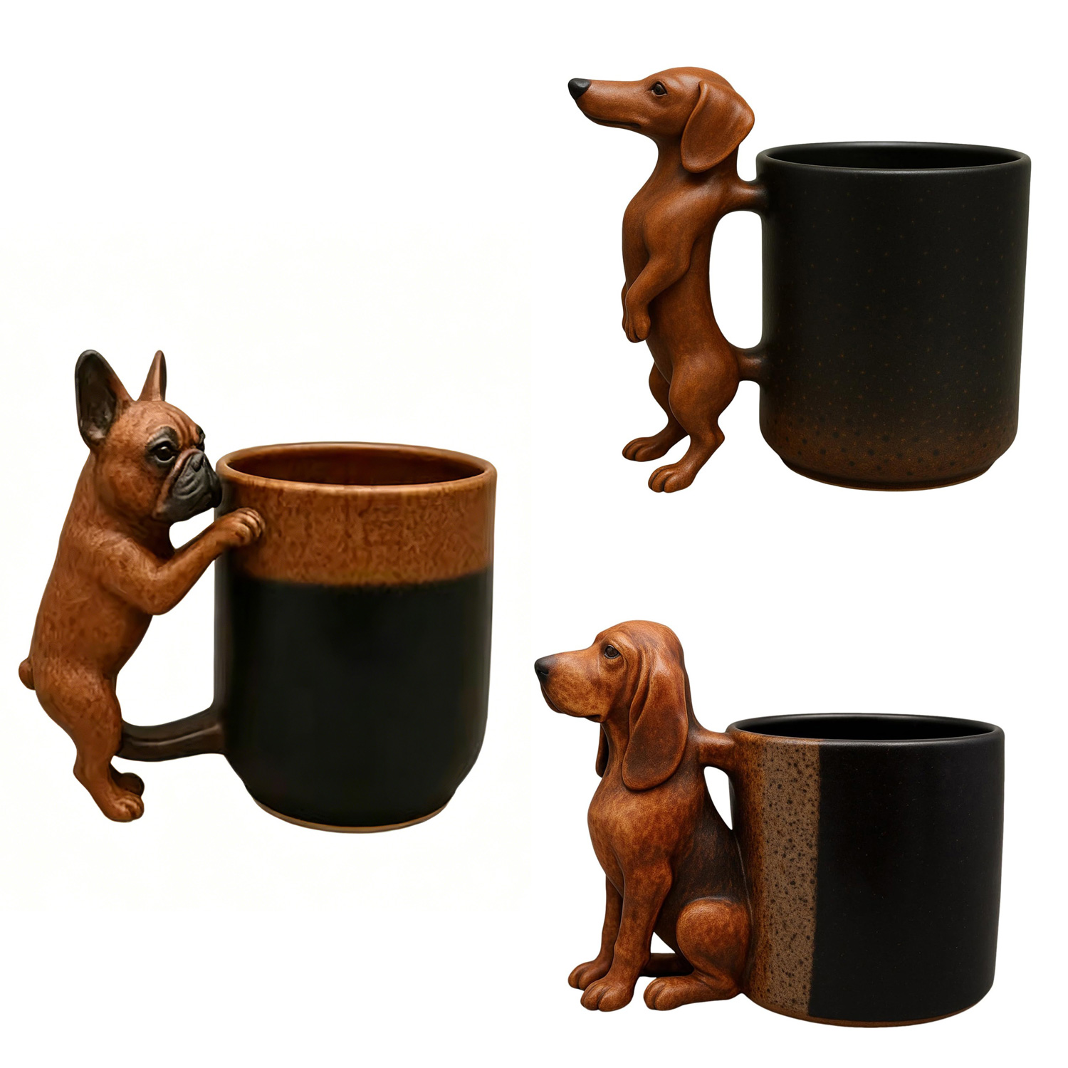 3D Handmade Dachshund Mug Ceramic