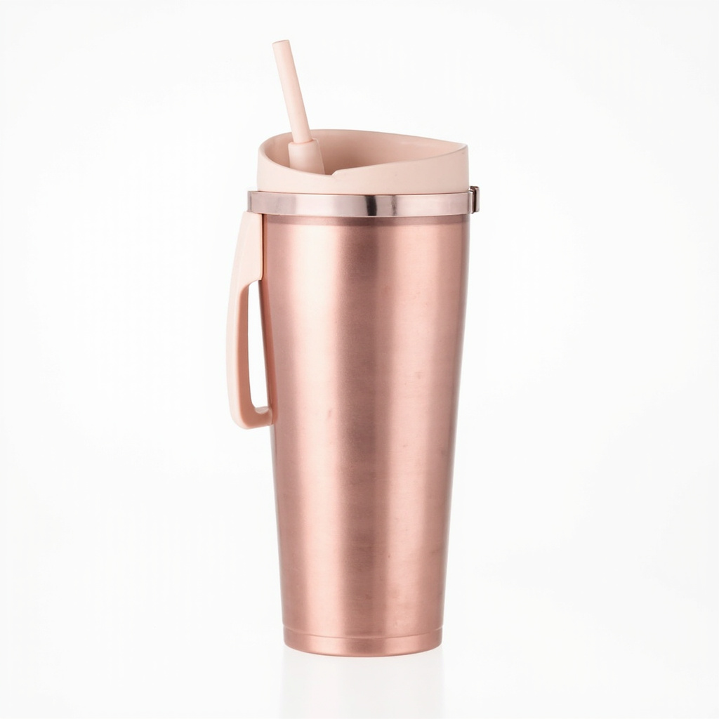 40oz Insulated Tumbler with Handle & Straw Lid — All-Day Hydration for Travel
