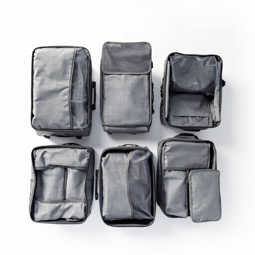 6-Set Travel Compression Packing Cubes — Save 60% Luggage Space