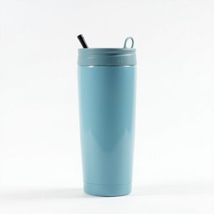 Large-Capacity Straw Tumbler — Aesthetic Stainless Steel for Iced Coffee Lovers