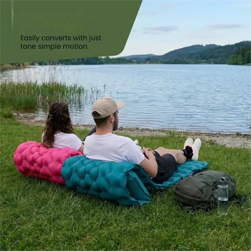 Single-Person Inflatable Camping Sleeping Pad Review: $16.92 Ultralight Pad With Built-In Pillow That Actually Fits in a Backpack