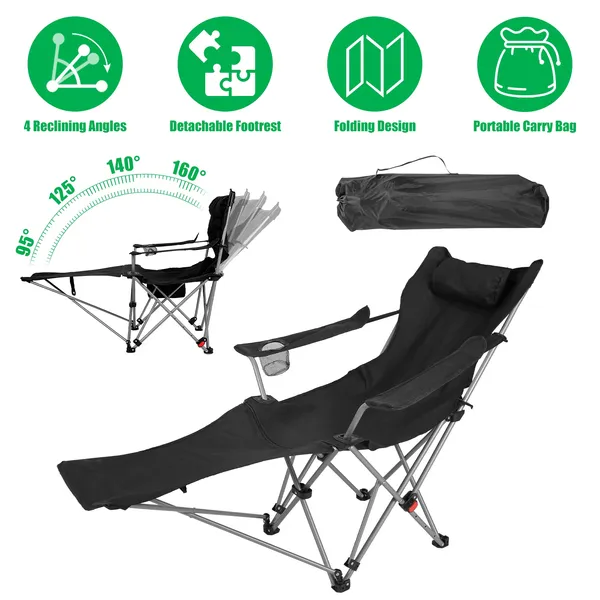Reclining Camping Chair with Footrest Review: The $42.49 Padded Lounge Chair That Replaced My Couch for a Month